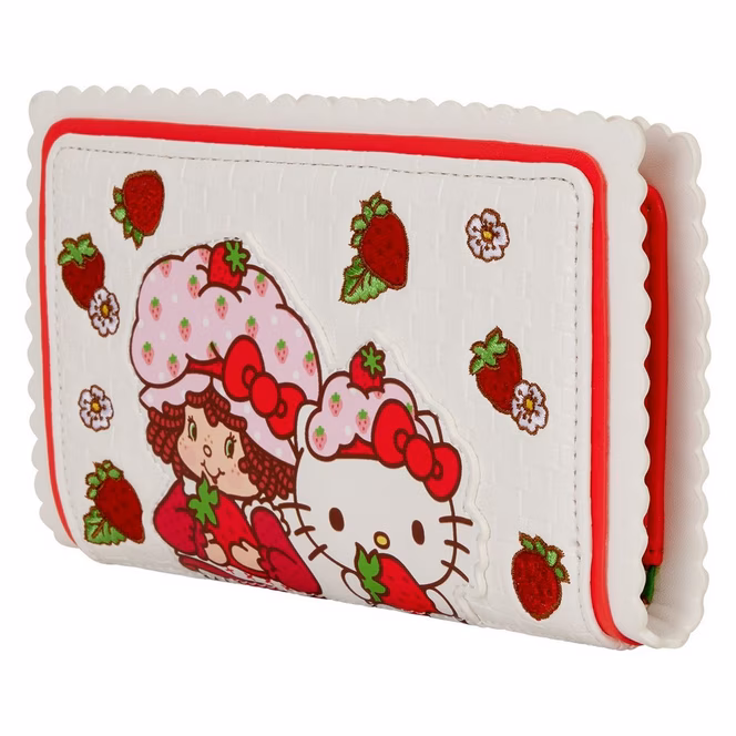 GameStop Loungefly Sanrio Hello Kitty and Friends x Strawberry Shortcake Flap Wallet