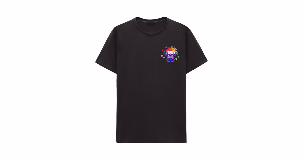 GameStop Hello Kitty Arcade 8-Bit Unisex Short Sleeve Graphic T-Shirt GameStop Exclusive