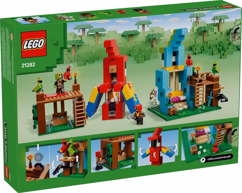 GameStop LEGO Minecraft The Parrot Houses Building Set 21282