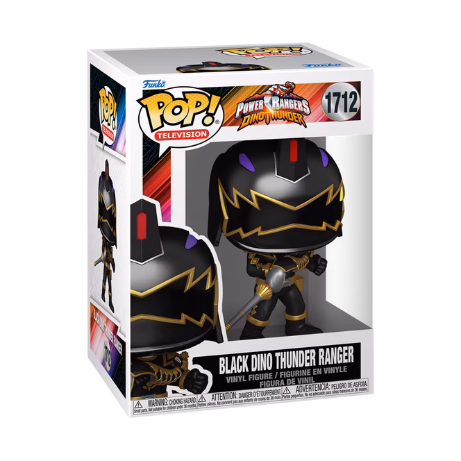GameStop Funko POP! Television: Power Rangers Black Dino Thunder Ranger 4.3-in Vinyl Figure