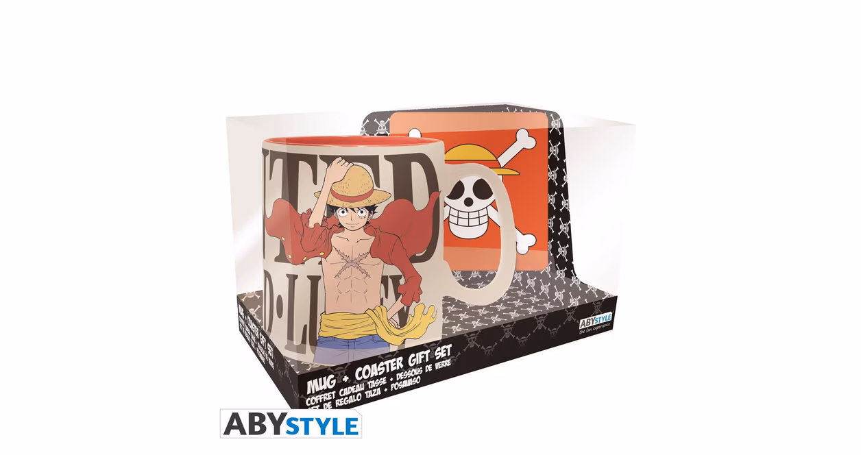 GameStop ABYstyle One Piece Luffy Mug and Coaster Gift Set