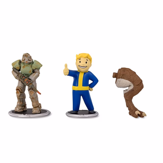 GameStop Fallout T-51 and Vault Boy (Classic) (Build-A-Figure - Deathclaw) 3-in Action Figure Set