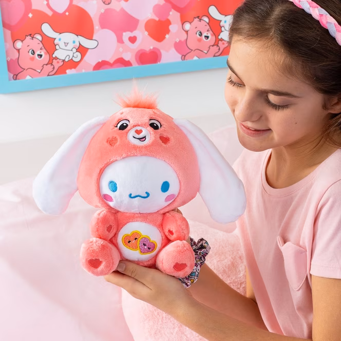 GameStop Hello Kitty x Care Bears Cinnamoroll as Love-A-Lot Bear 9-in Plush