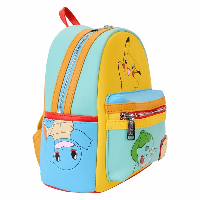 GameStop Loungefly Pokemon Color Block Starters Mini Backpack