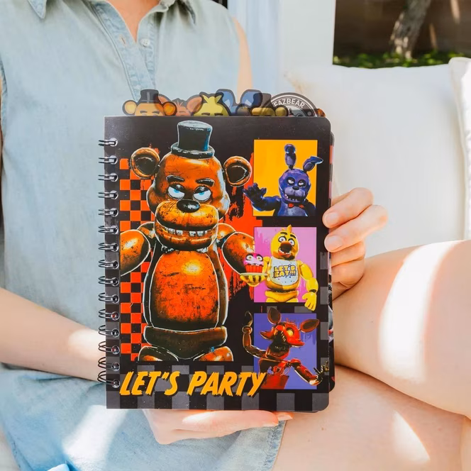 GameStop Five Nights At Freddy's Special Delivery Let's Party Grid Tabbed Spiral Journal