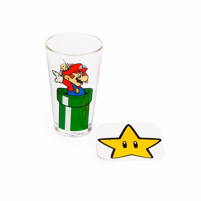GameStop Geeknet Nintendo Super Mario Action Drinkware Set GameStop Exclusive