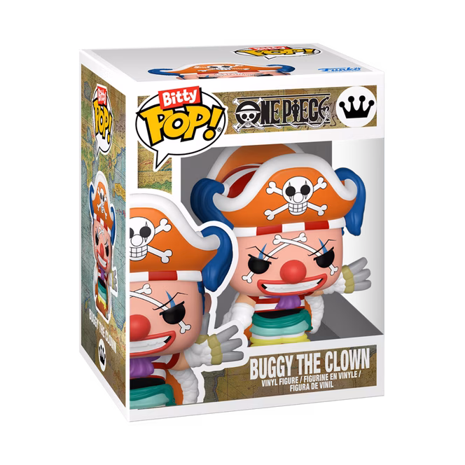 GameStop Funko Bitty POP! One Piece Vinyl Figure Set 4-Pack (Monkey D. Luffy, Roronoa Zoro, Axe-Hand Morgan and Mystery Chase)