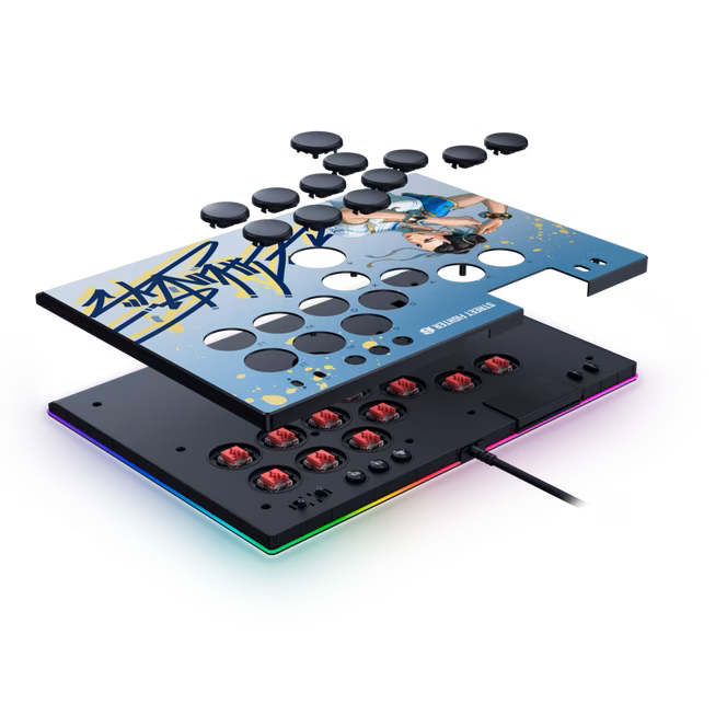 GameStop Razer Kitsune All-Button Optical Arcade Controller SF6 Chun-Li Edition for PlayStation 5 and PC