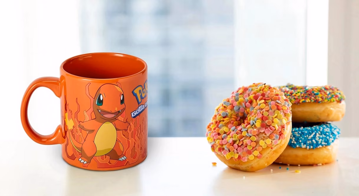 GameStop Pokemon Charmander Orange Foil Print 20oz Ceramic Coffee Mug