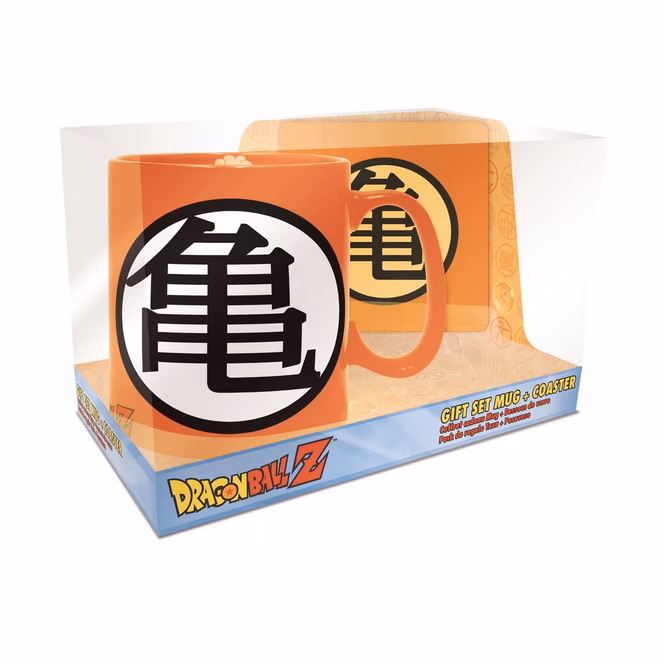 GameStop ABYstyle Dragon Ball Z Goku Gi Symbols Mug and Coaster Gift Set