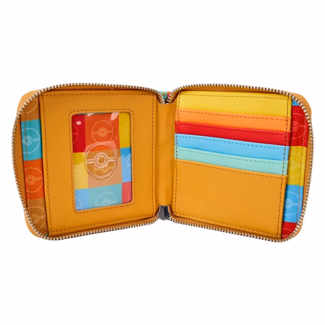 GameStop Loungefly Pokemon Color Block Starters Zip Around Wallet