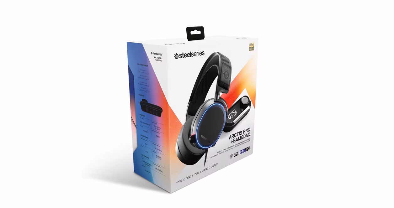 GameStop SteelSeries Arctis Pro and GameDAC Hi-Res White Wired Gaming Headset for PlayStation 4