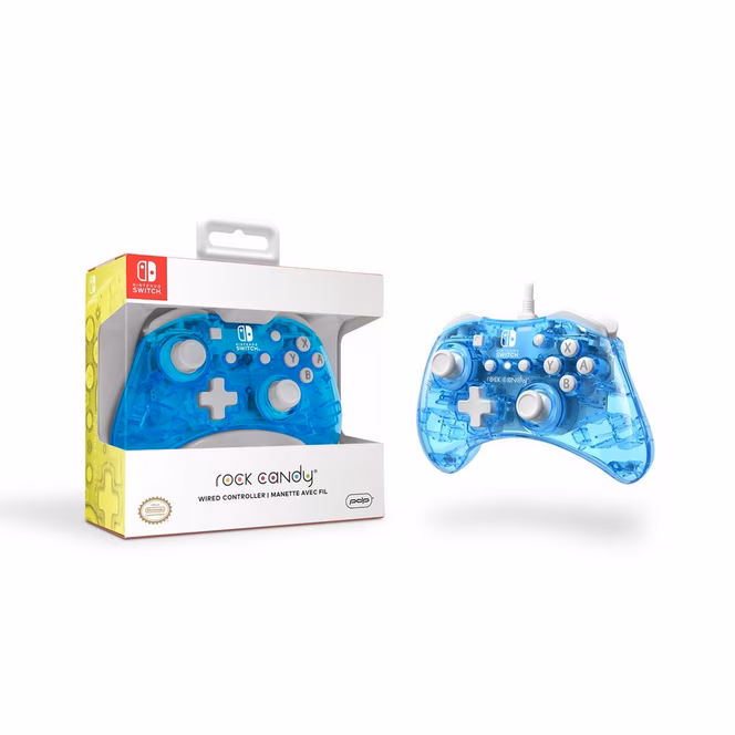 GameStop PDP Rock Candy Wired Controller for Nintendo Switch - Blu-merang