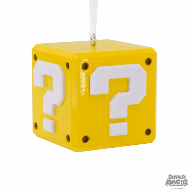 GameStop Hallmark Super Mario Premium Metal Question Box Ornament