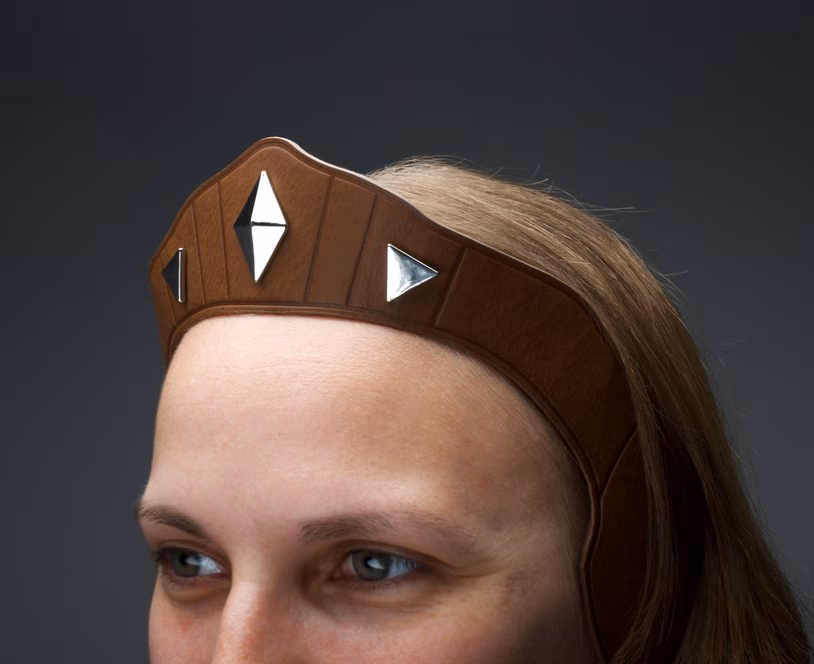 GameStop Star Wars Ahsoka Faux Leather Crown with Elastic Strap and Replica Bead Chain Necklace Set (GameStop Exclusive)
