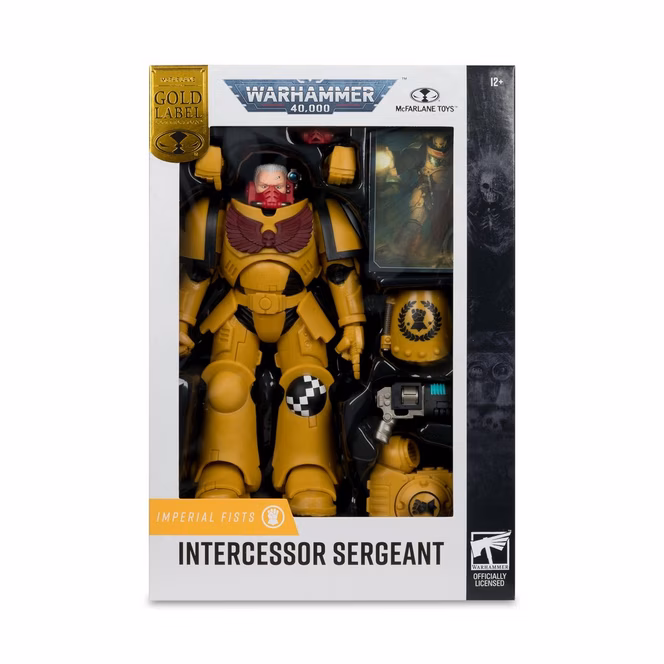 GameStop McFarlane Toys Gold Label Warhammer 40,000 Intercessor Sergeant (Imperial Fists) 7-in Action Figure