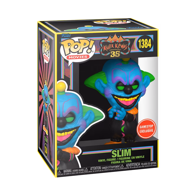 GameStop Funko Box: Killer Klowns from Outer Space 35th Anniversary (Black Light Pop! Figures) Collector's Box GameStop Exclusive