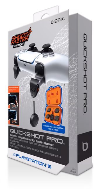 GameStop bionik Quickshot Pro Trigger Stops for PlayStation 5