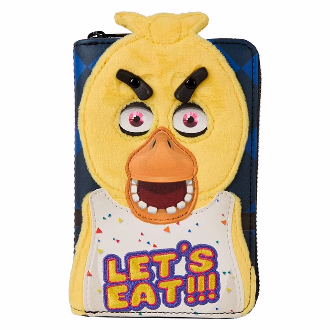 GameStop Loungefly Five Nights at Freddy's Chica Plush Cosplay Zip Around Wallet