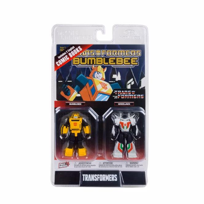 GameStop McFarlane Toys Transformers Bumblebee and Wheeljack 3-in Figure Set with 2 Comics