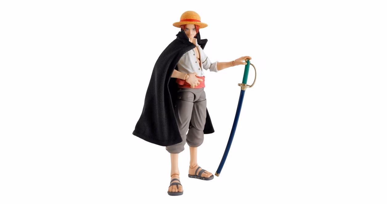 GameStop Bandai One Piece S.H. Figuarts Tamashii Nations Shanks and Luffy 6.4-in Figure