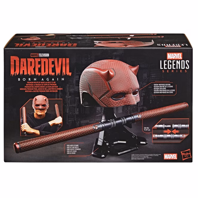 GameStop Marvel Legends Series Daredevil: Born Again Premium Roleplay Mask and Billy Club
