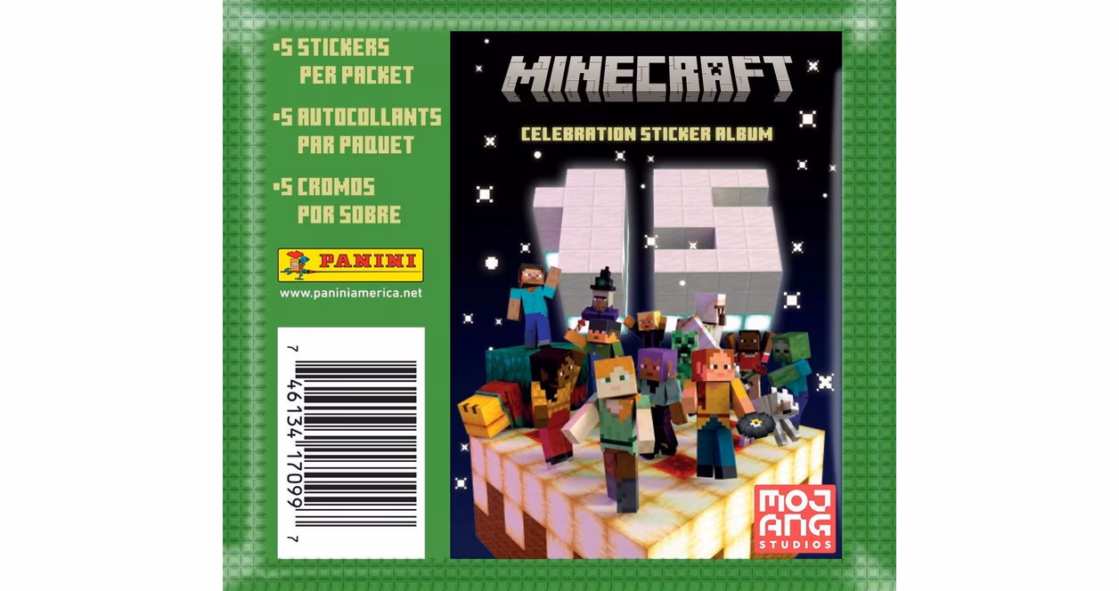 GameStop Panini Minecraft 15th Anniversary Celebration Sticker Box