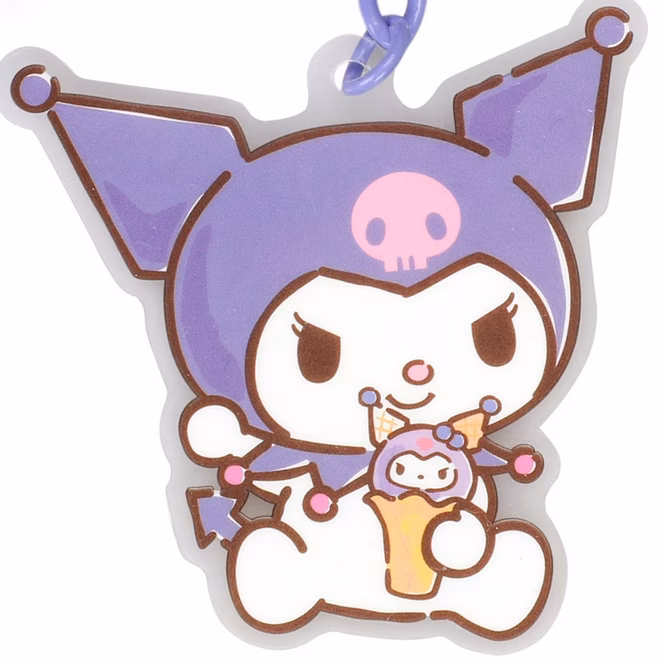 GameStop Sanrio Kuromi Double Printed Acrylic Multi Charm Keychain