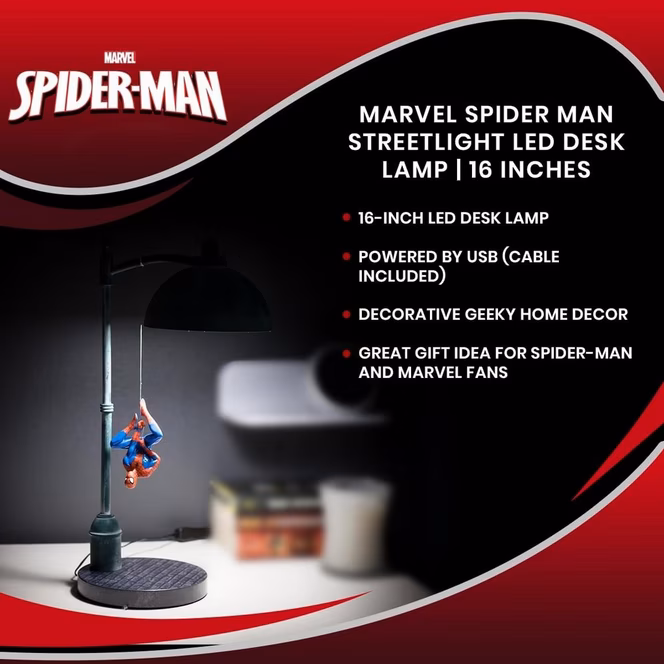 GameStop Marvel Spider-Man 16-in Streetlight LED Desk Lamp