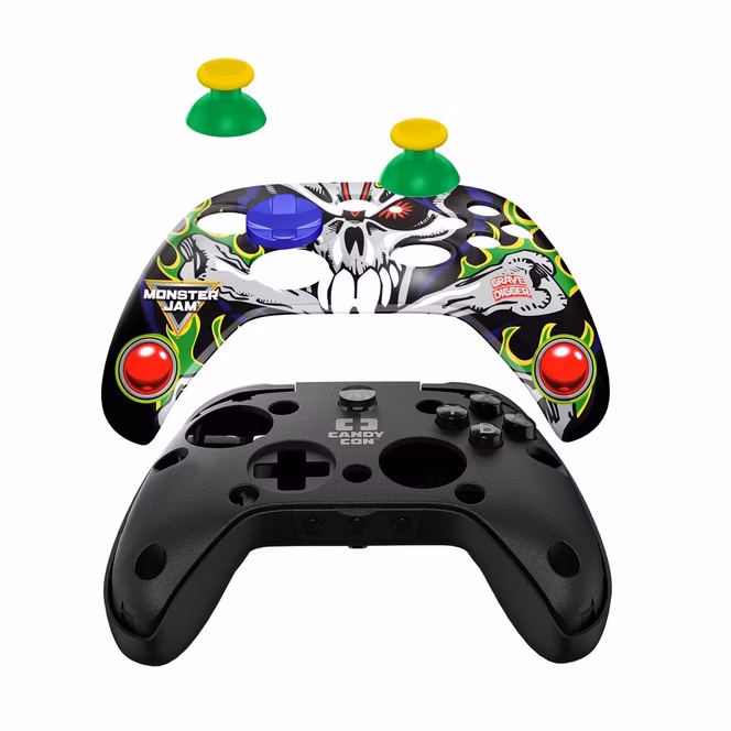 GameStop CANDY CON Monster Jam Grave Digger Combo Pack Licensed Controller Kit GameStop Exclusive