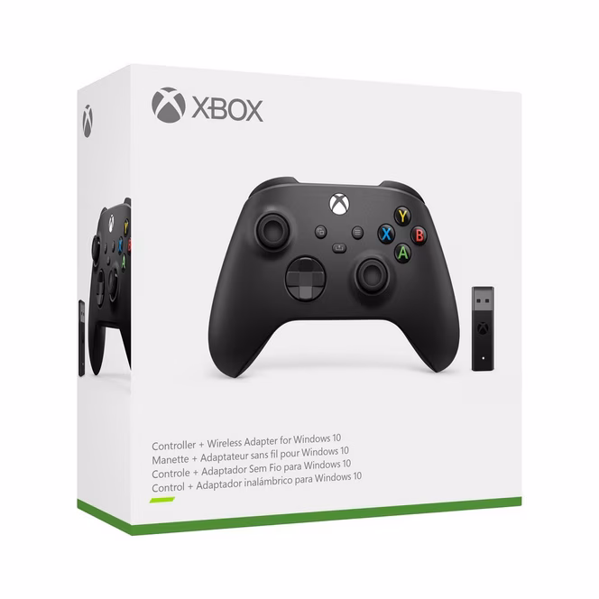 GameStop Microsoft Xbox Series X Wireless Controller with Wireless Adapter for Windows 10