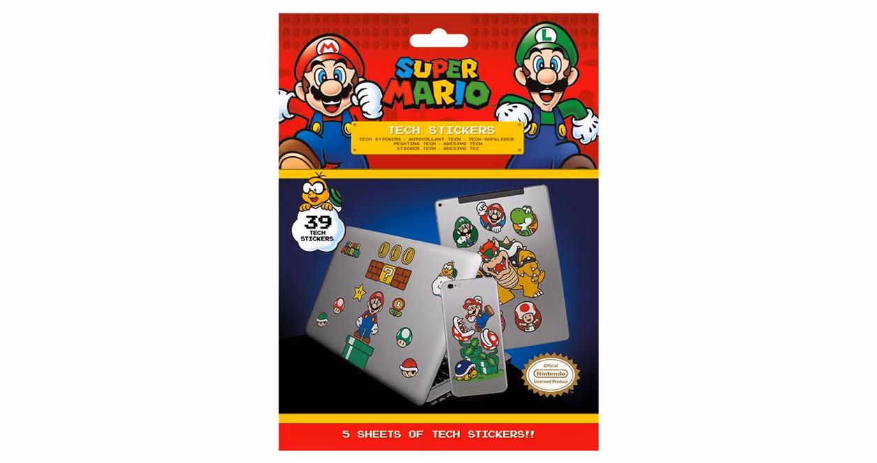GameStop Super Mario Tech Sticker Pack