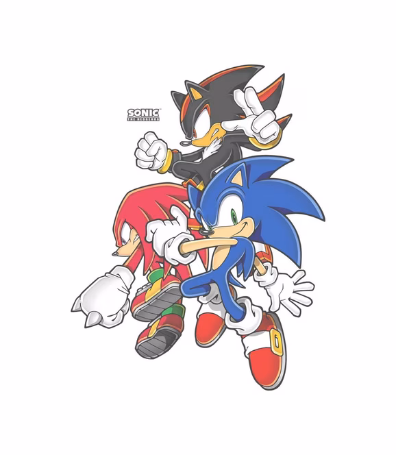 GameStop Sonic the Hedgehog Cast Unisex Short Sleeve Graphic T-Shirt GameStop Exclusive