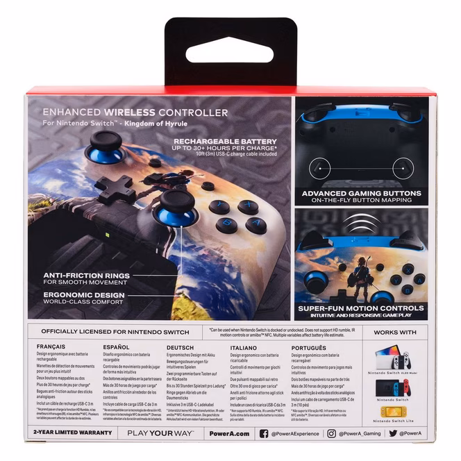 GameStop PowerA Enhanced Wireless Controller for Nintendo Switch - Kingdom of Hyrule
