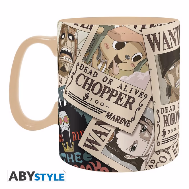 GameStop ABYstyle One Piece Heat Change Mug Wanted and Coaster Set