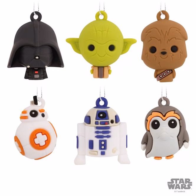 GameStop Hallmark Star Wars PVC Figural Mini Ornament Set