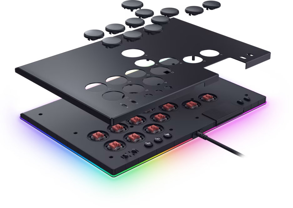 GameStop Razer Kitsune All-Button Optical Arcade Controller Black Edition for PlayStation 5 and PC