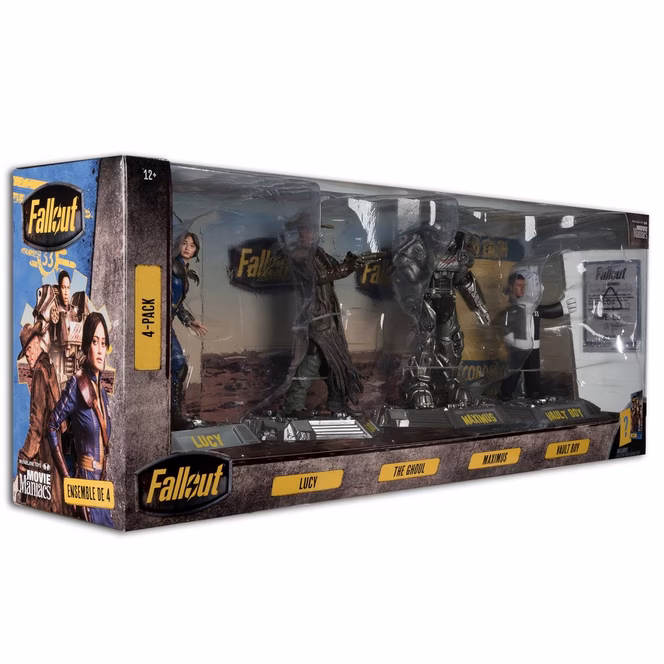 GameStop McFarlane Toys Movie Maniacs Fallout Lucy Maximus the Ghoul and Vault Boy 4-piece Figure