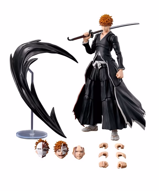 GameStop Tamashii Nations S.H.Figuarts Bleach Ichigo Kurosaki (Tenchain Zangetsu) Getsugatensho 7.1-in Action Figure