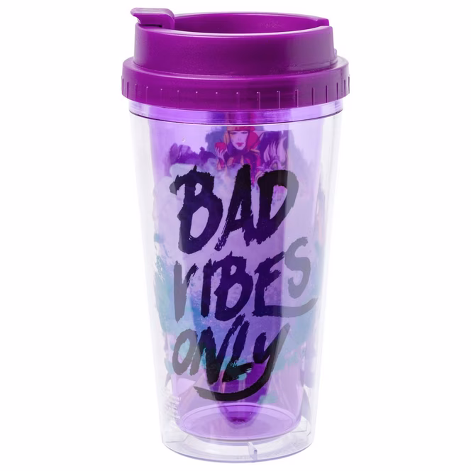 GameStop Disney Villains Stylized Double Wall 16oz Plastic Travel Mug