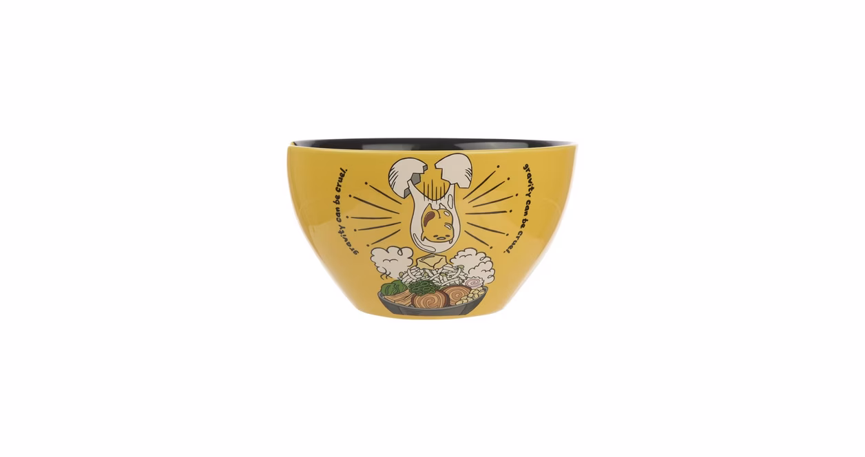 GameStop Gudetama Ceramic Ramen Bowl with Chopsticks