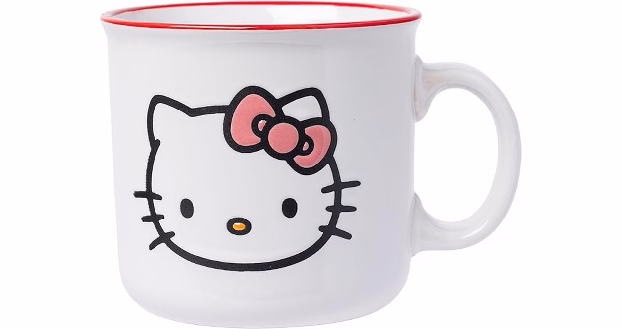 GameStop Hello Kittly Hello Wax Resist  20oz Ceramic Camper Mug
