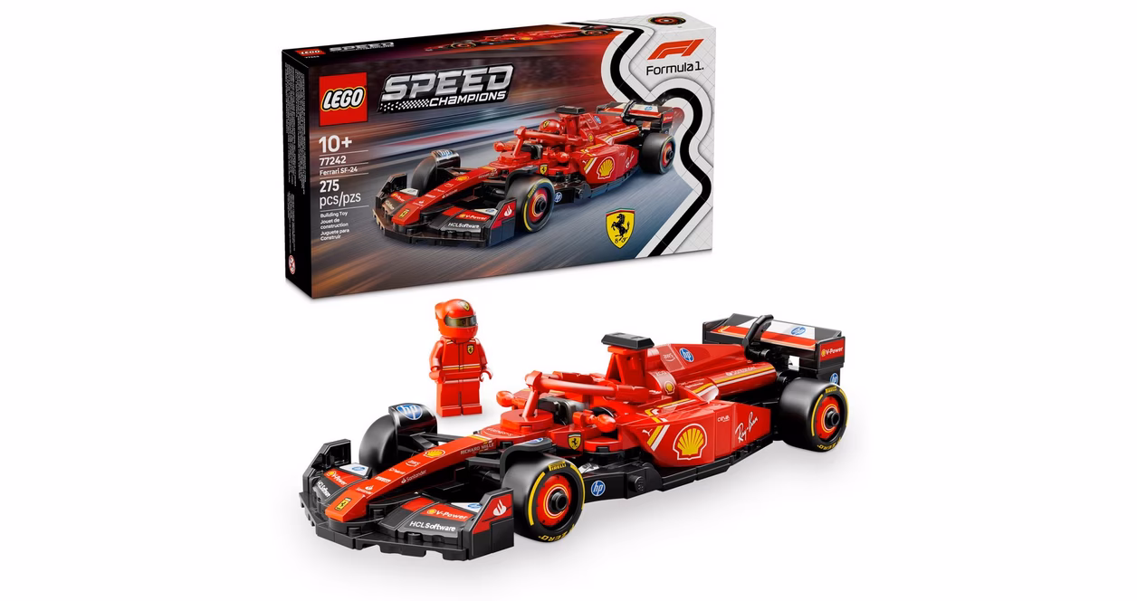 GameStop LEGO Speed Champions Ferrari SF-24 F1 Race Car Building Set 77242