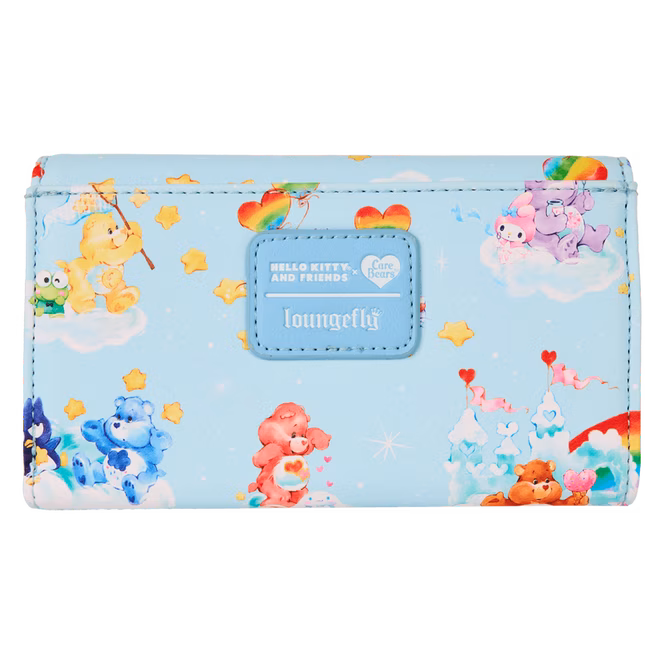 GameStop Loungefly Sanrio Hello Kitty and Friends x Care Bears Print Flap Wallet