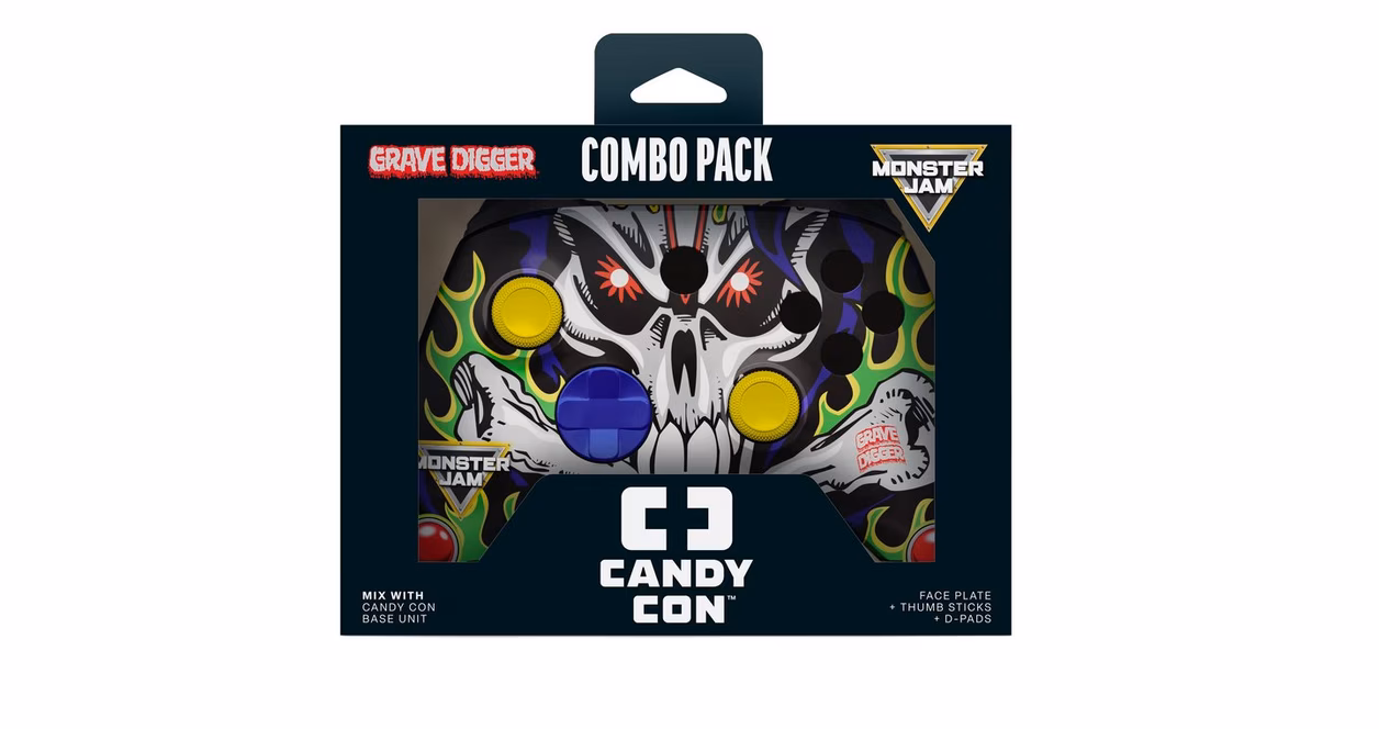 GameStop CANDY CON Monster Jam Grave Digger Combo Pack Licensed Controller Kit GameStop Exclusive