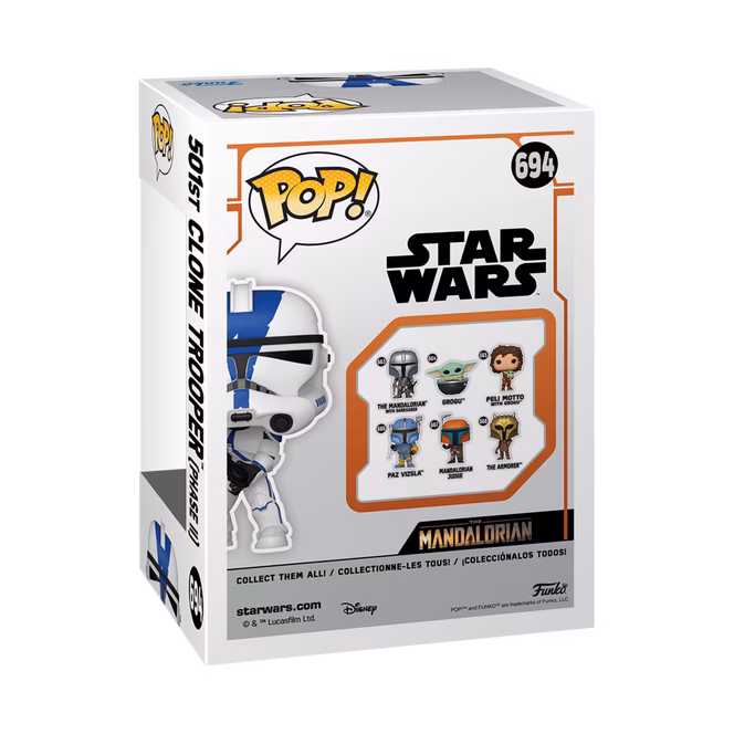 GameStop Funko POP! Television: Star Wars: The Mandalorian 501st Clone Trooper 4.3-in Vinyl Figure GameStop Exclusive