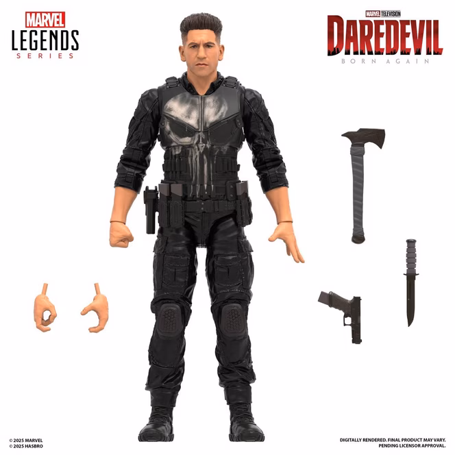 GameStop Hasbro Marvel Legends Series Daredevil: Born Again Punisher Collectible 6-Inch Action Figure