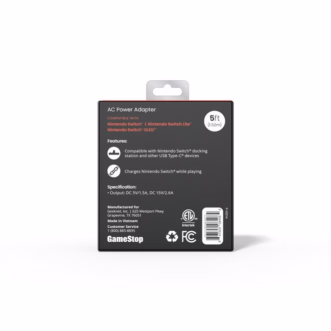 GameStop GameStop AC Adapter for Nintendo Switch