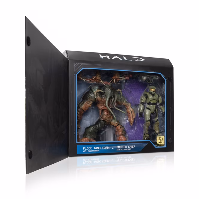 GameStop Jazwares Halo Master Chief vs. The Flood (Vault Edition) 4-in Figure Set