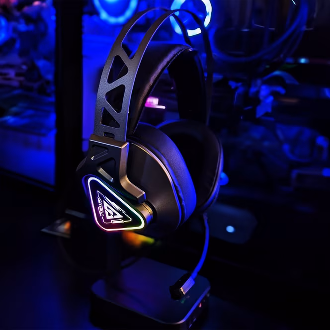 GameStop GameStop Wired RGB Pro Headset for PlayStation 5, Xbox Series X/S, Nintendo Switch, and Steam Deck